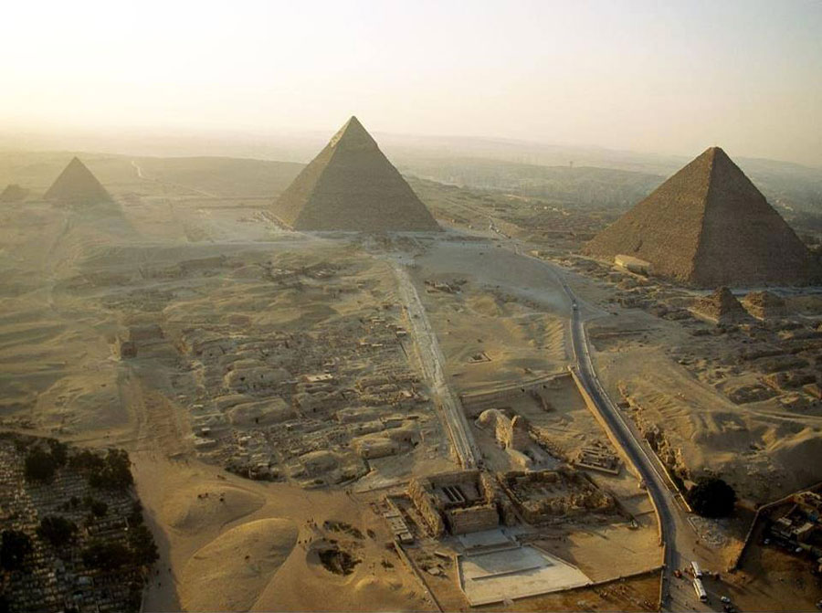 El complejo de la pirámide de Giza, Egipto