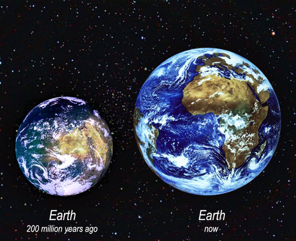Tierra 200 millones de años y ahora